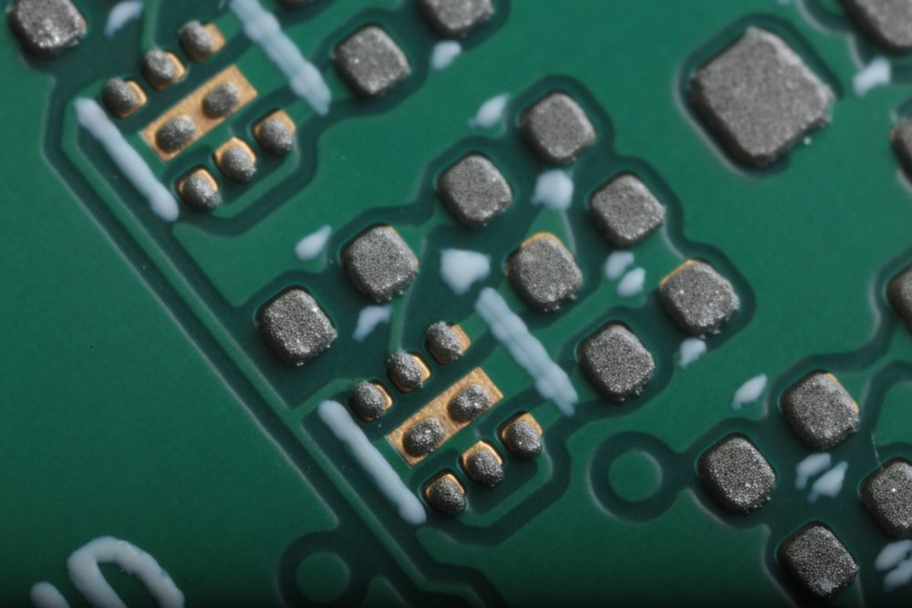 Circuit board with solder paste applied