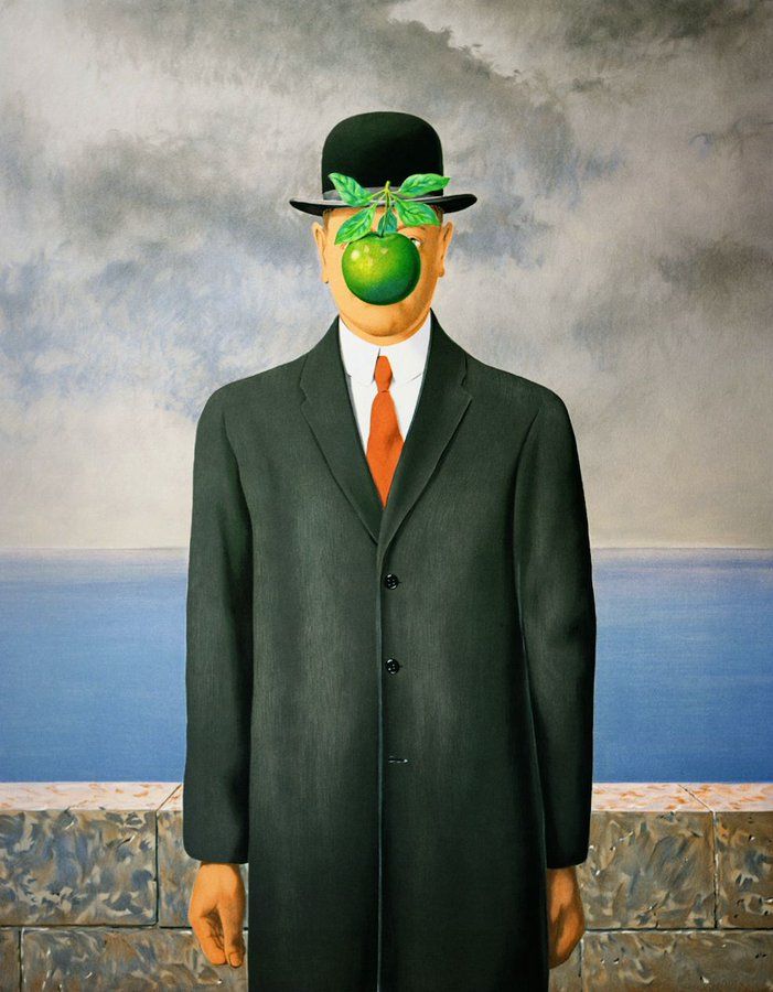The Son of Man Behind An Apple Because I Can't Paint Faces For Shit (1964)