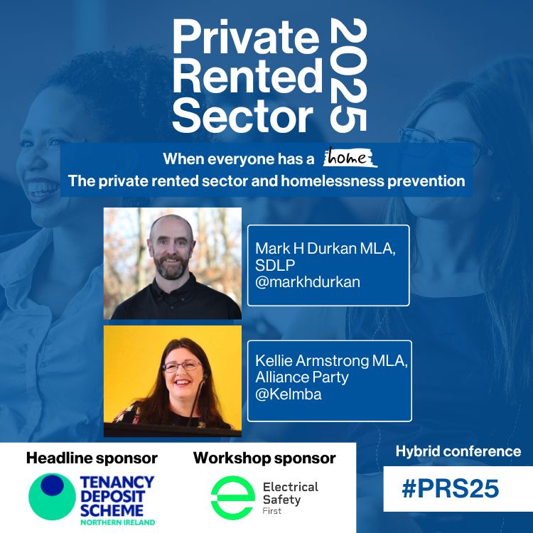 Political panel announcement. Mark H Durkan MLA and Kellie Armstrong MLA.
There is a photo of Mark H Durkan next to Kellie Armstrong.