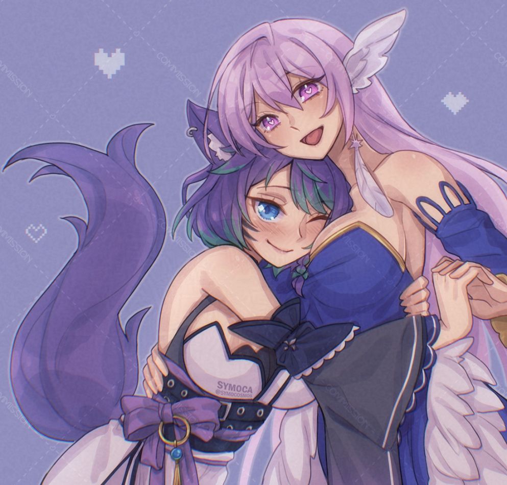 Commission piece of the VTubers Sarah_Aces and Sagacious_Sera