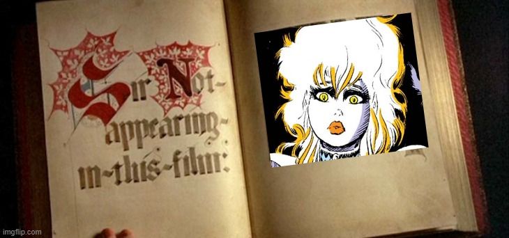 Gosamyr from the New Mutant Comics as "Sir-Not-Appearing-In-This-Film" from Monty Python and the Holy Grail.