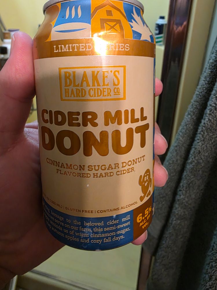 a can of Cider Mill Donut from Blake's Hard Cider Co.