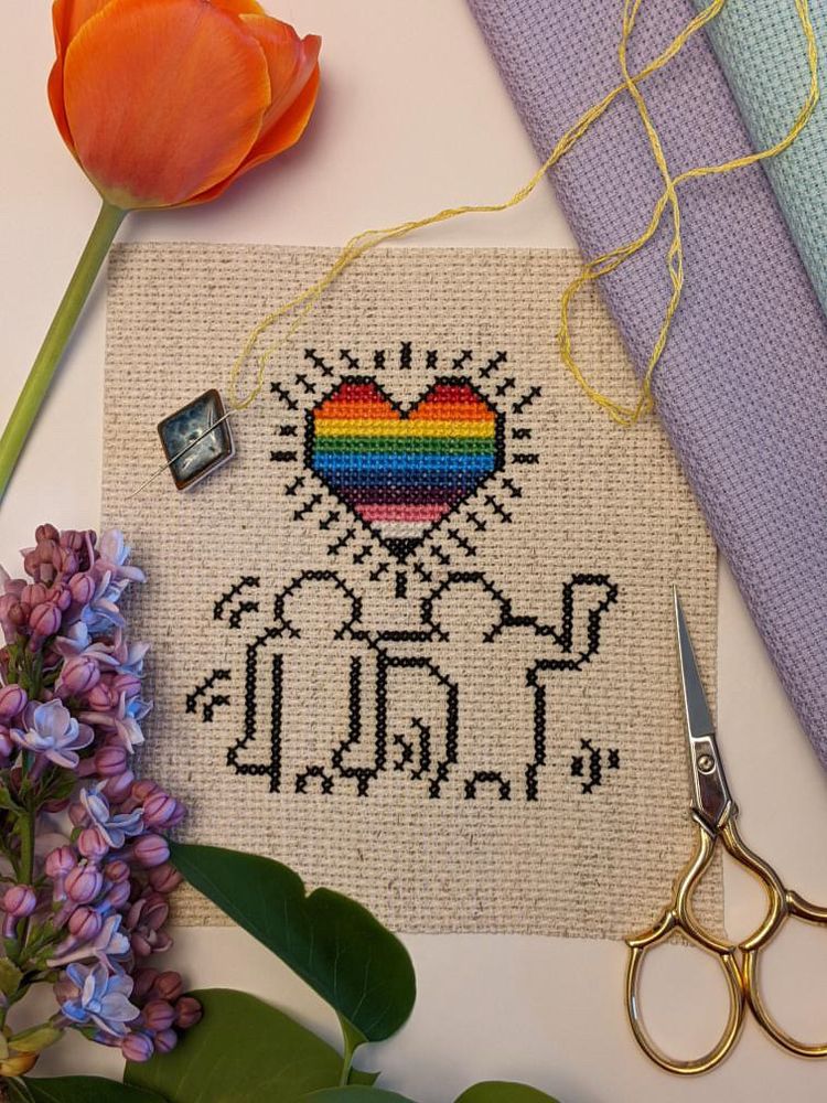 Keith Harring cross stitch 