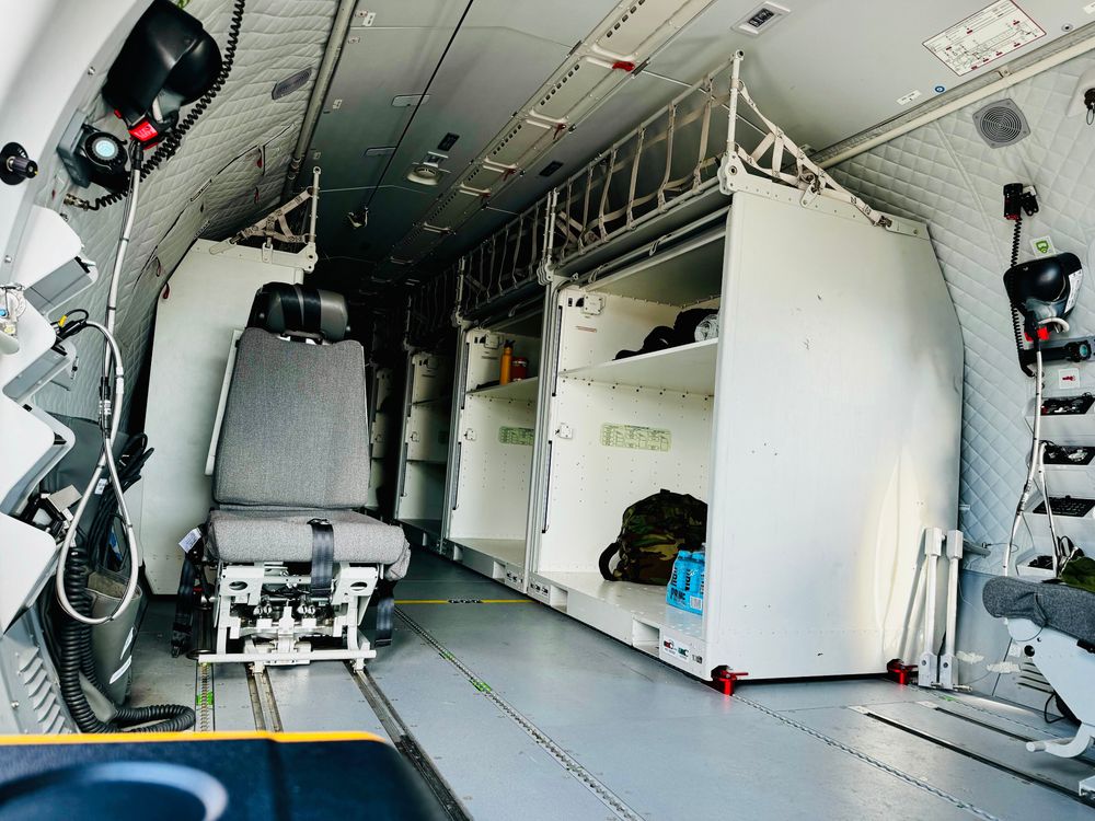 RCAF CC-295 Kingfisher aft cabin with an observer's seat visible on the left. 