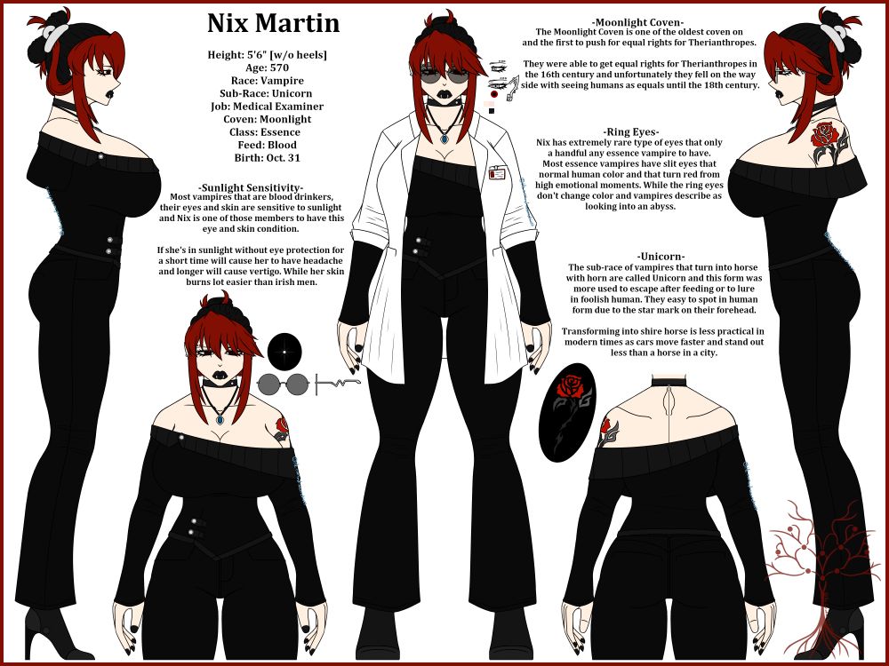 Blue to red and shifted them from giant bat to unicorn. Also switched out shoulder mark to an rose tattoo