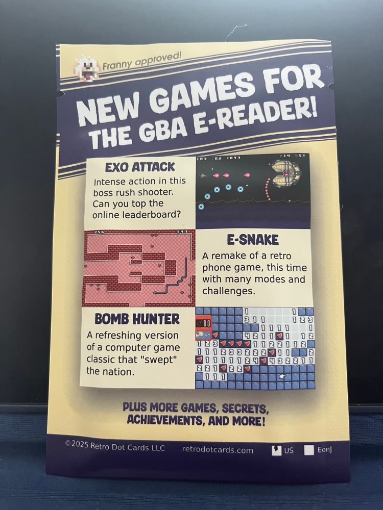 A sealed pack of Retro Dot Cards. 