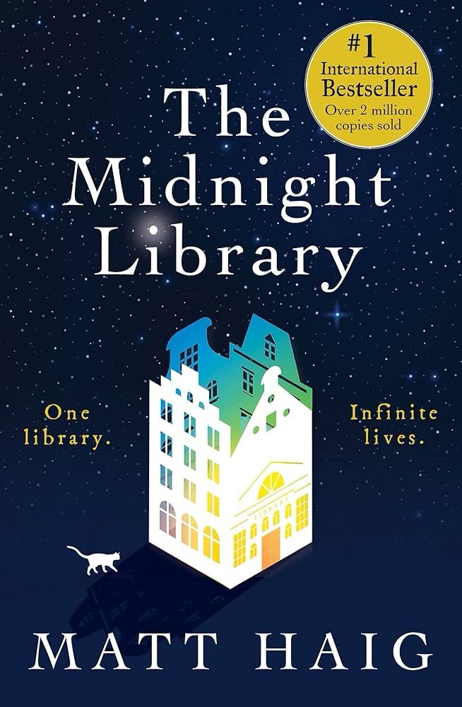 photo of the cover of the book “the midnight library” by matt haig
