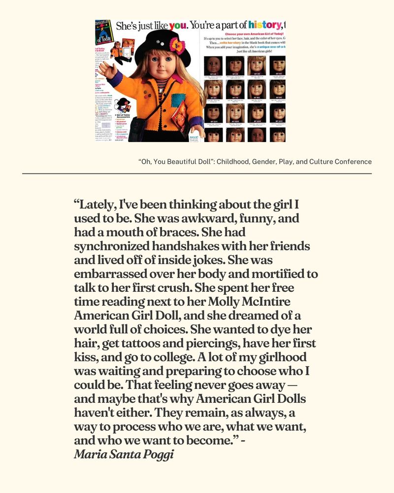 A quote from Maria Santa Poggi, that starts “Lately, I’ve been thinking about the girl I used to be…”