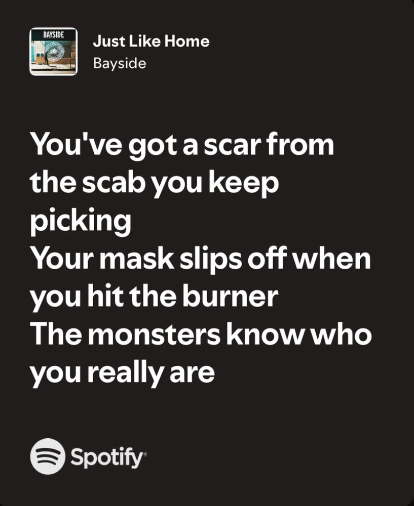 Lyrics from the song Just Like Home by Bayside 