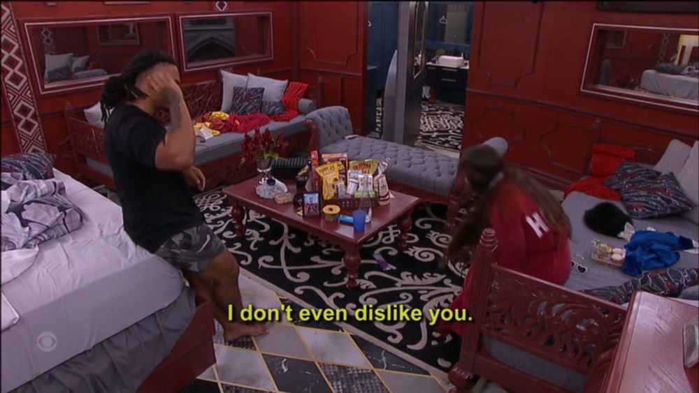keanu and ava in the hoh room

CAPTION: i don’t even dislike you.