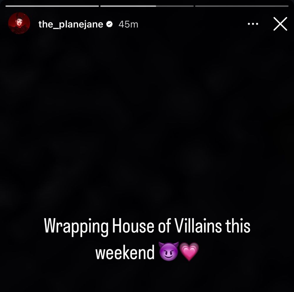 the_planejane on instagram

TEXT: wrapping house of villains this weekend 