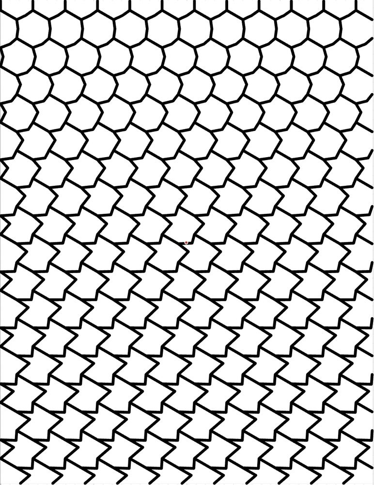 repeating hexagon tile pattern that slows morphs into bunny rabbits as it goes from top to bottom