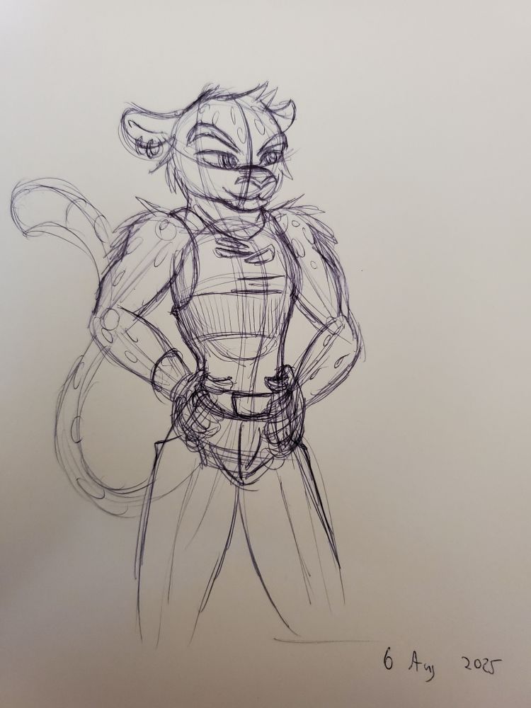 Sketch of Kitty from The Bad Guys 2
