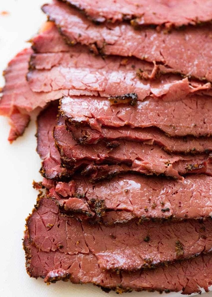 An easy homemade Pastrami for everyone who does have a Jewish deli next door. Tender, juicy, with the signature pastrami spice crust. Astonishingly easy!