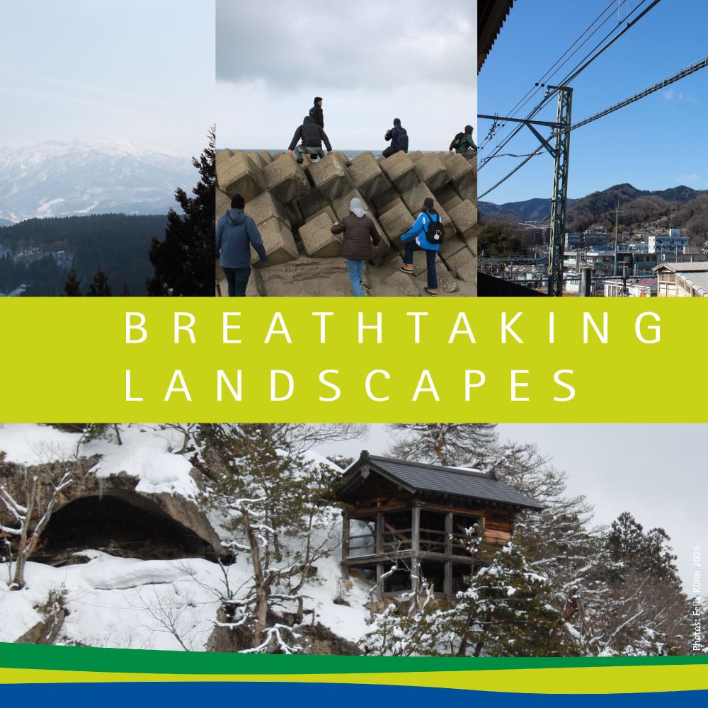 Image showing nice landscapes in Japan, including snowy mountains and sunny weather.