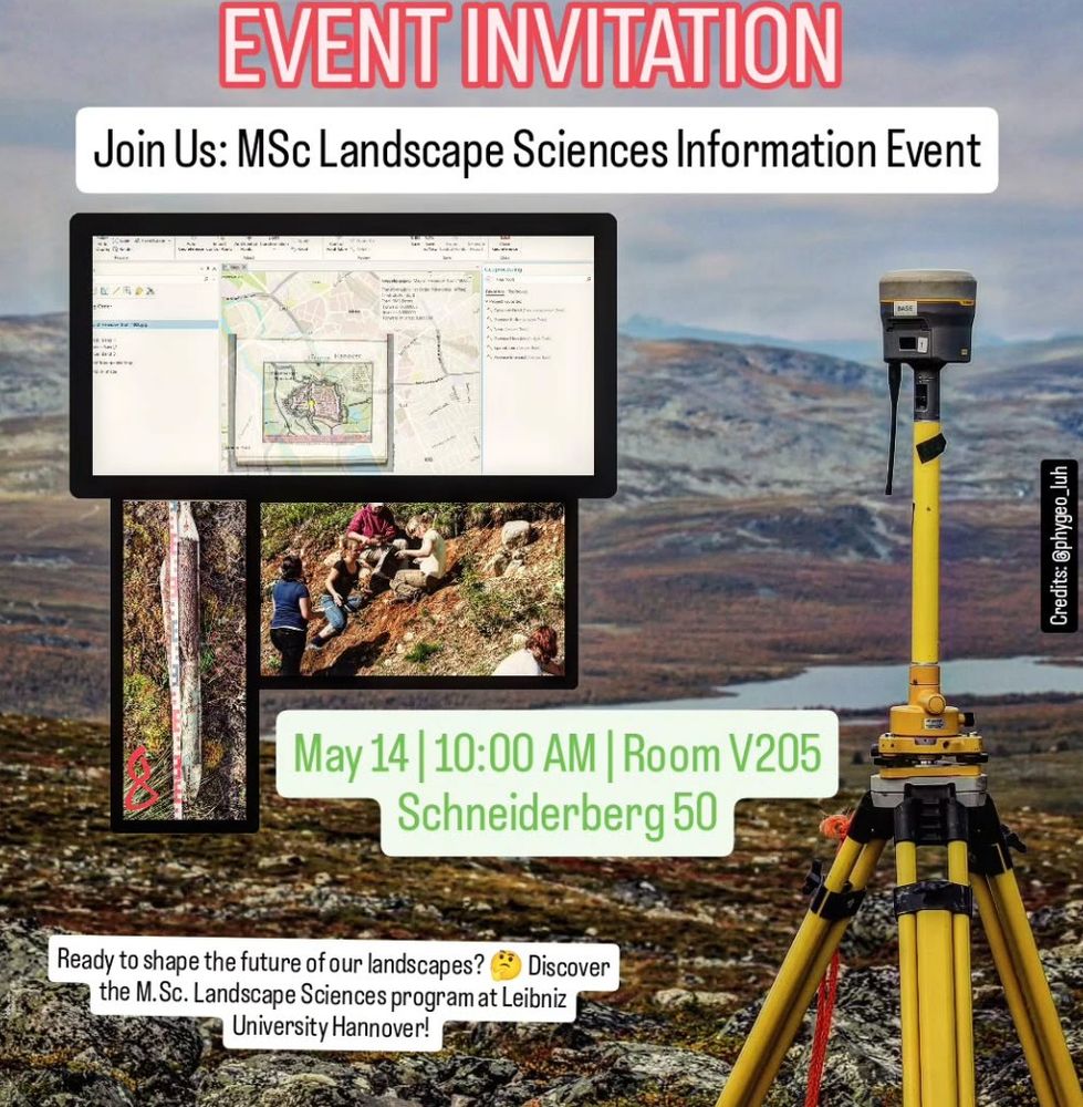 picture shows basic info about our msc landscape sciences info event. happening on may 14 10:00 am
