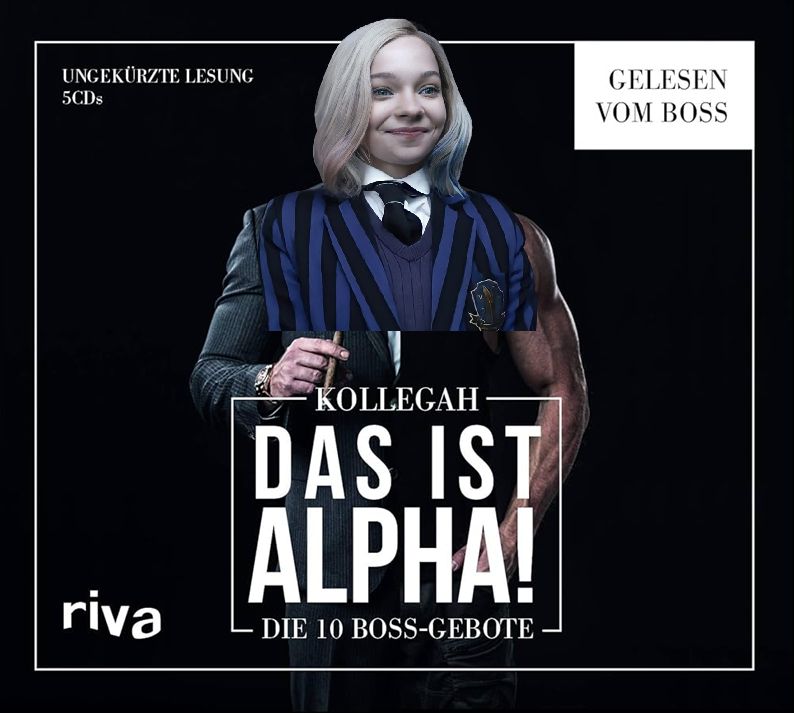 Schlechtes Photoshop-Bild von Kollegah-Cover zu einem Alpha-Kurs mit Enid als Gesicht