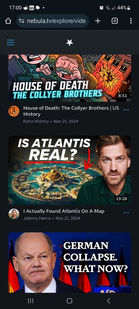A screenshot of a video thumbnail titled "I actually found Atlantis on A Map" by johnny Harris.