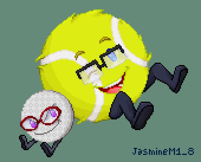 Pixel art of the most iconic duo Tennis ball and Golf ball in Battle for Dream Island
Determinated and happy science nerds //jk