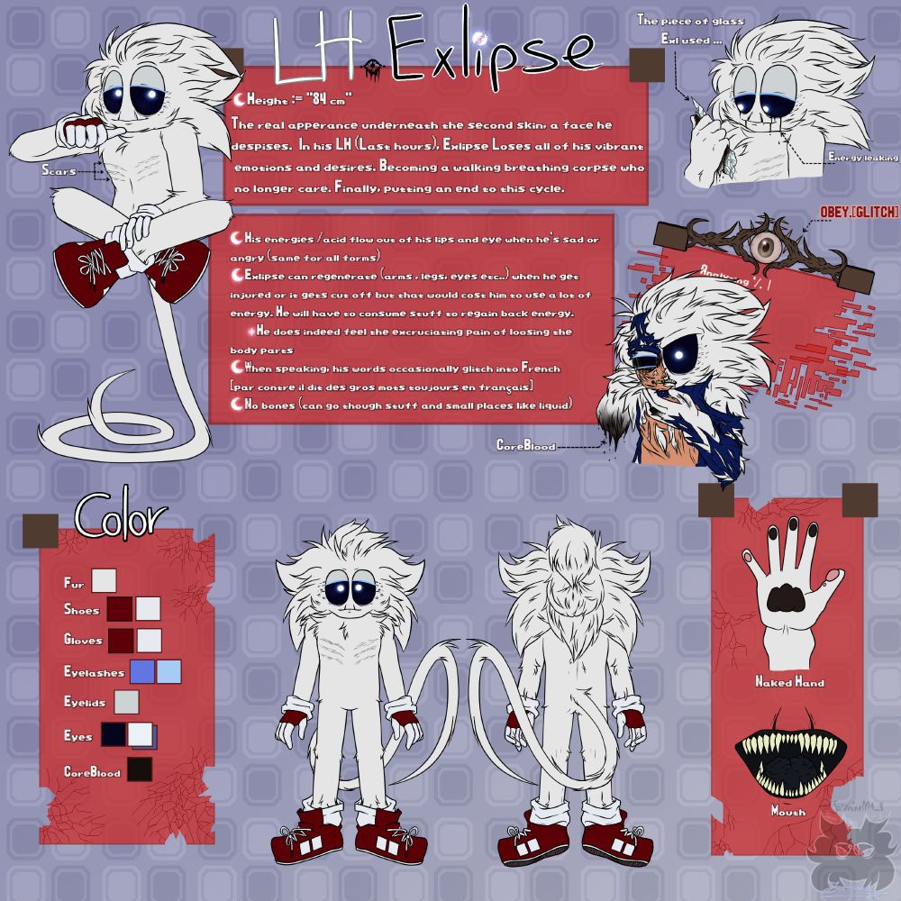 ... Depression 
This is how Exlipse normally look like 
The LH (Last Hour) part is just for the end of the story but this is how lil Exlipse look like inside the second skin