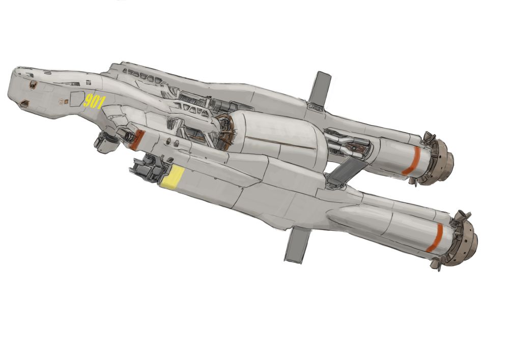 trimaran spaceship concept 