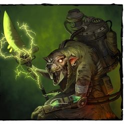 A skaven with warpstone