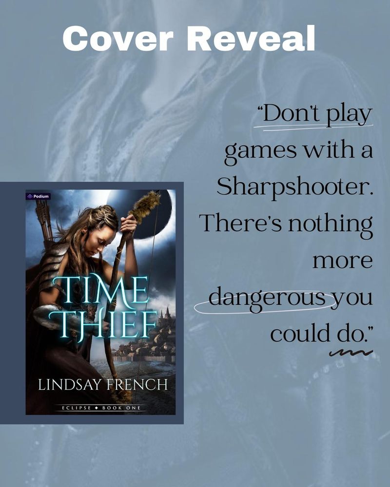 Image of the Cover of Time Thief: A female warrior kneels down with her eyes closed holding a bow. In the distance there is a village surrounded by muddy land. A large eclipse looms over head.

"Don't play games with a Sharpshooter. There's nothing more dangerous you could do."