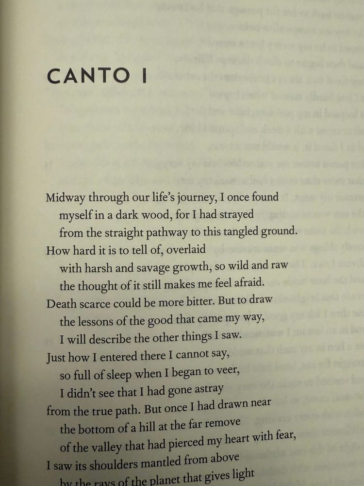 Canto I of Michael Palma’s translation of the Divine Comedy