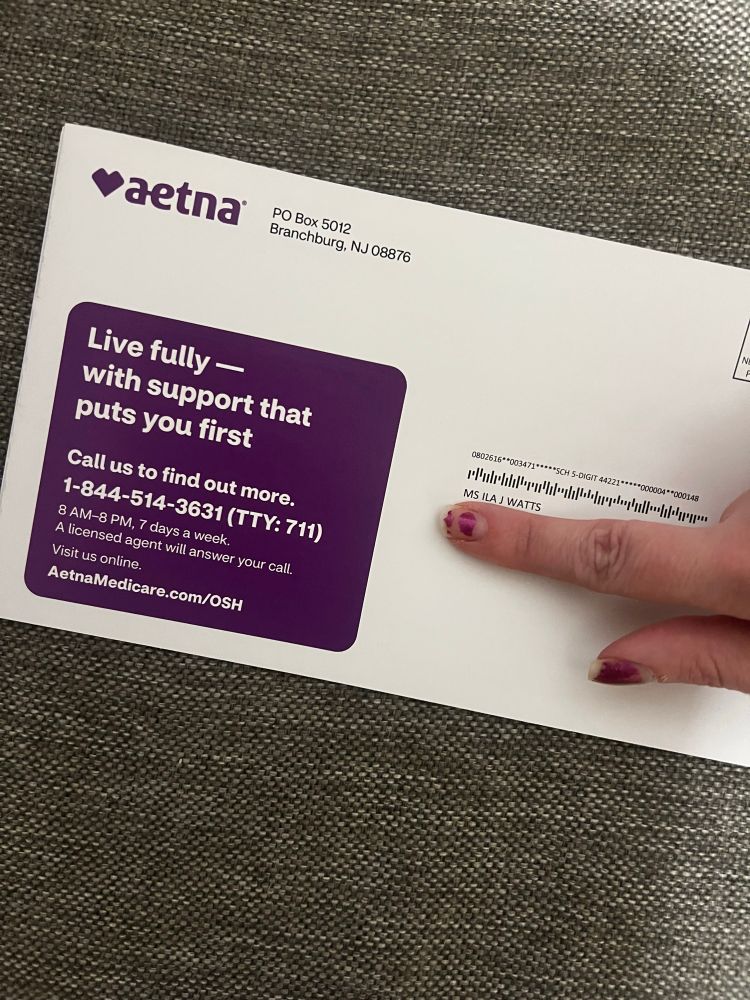 Aetna mailer for my dead mom 