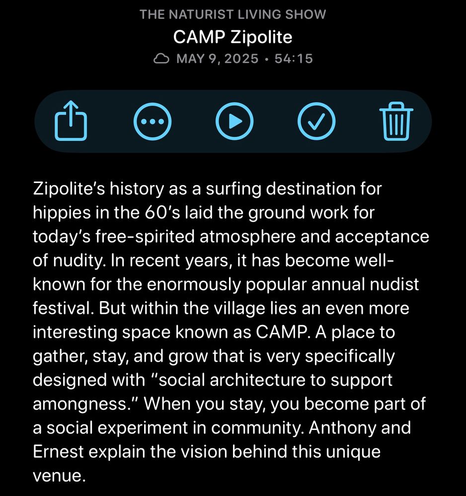 A description of the Naturist Living Show podcast episode entitled CAMP Zipolite! 
