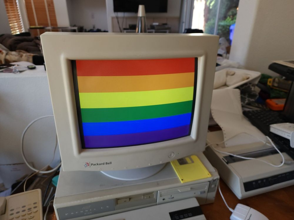 Gilbert Baker's 6-stripe rainbow pride flag
