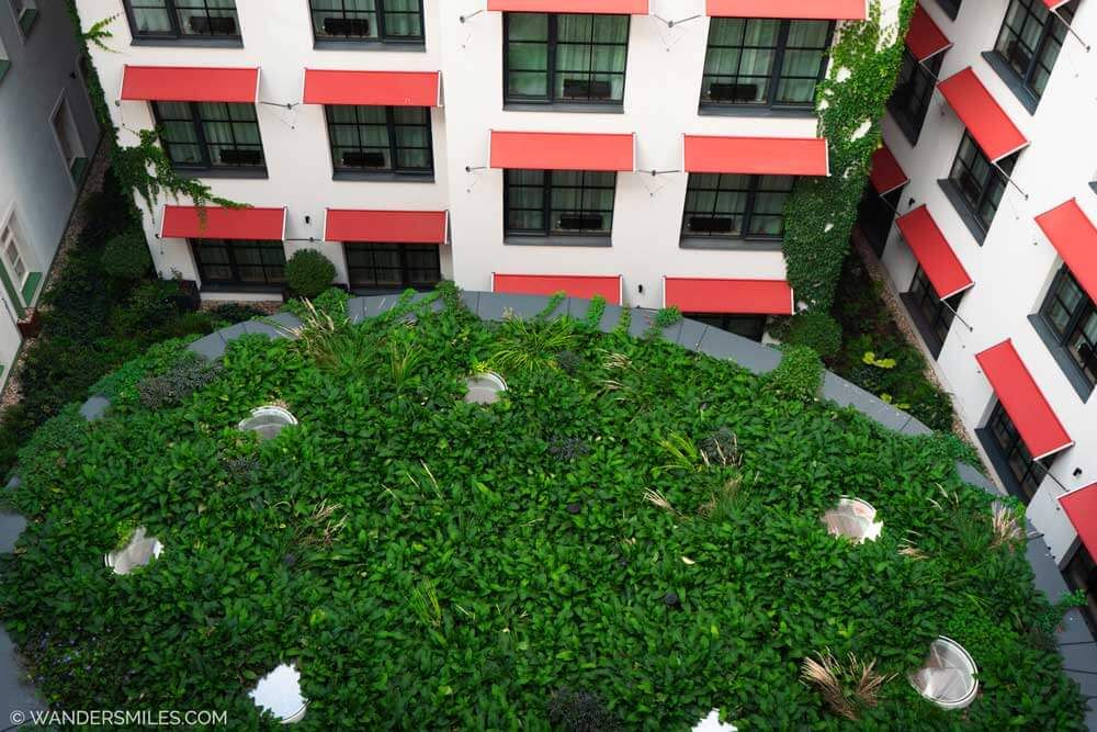Photo of a green roof atrium at The Julius Prague