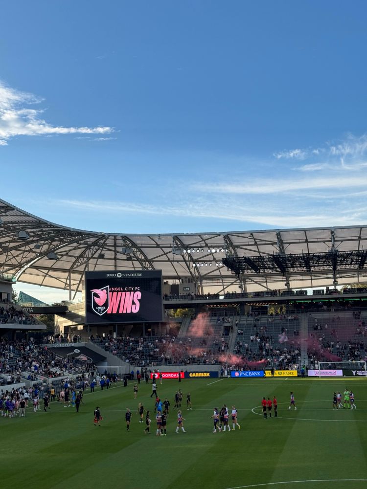 BMO Jumbotron says “ANGEL CITY WINS”