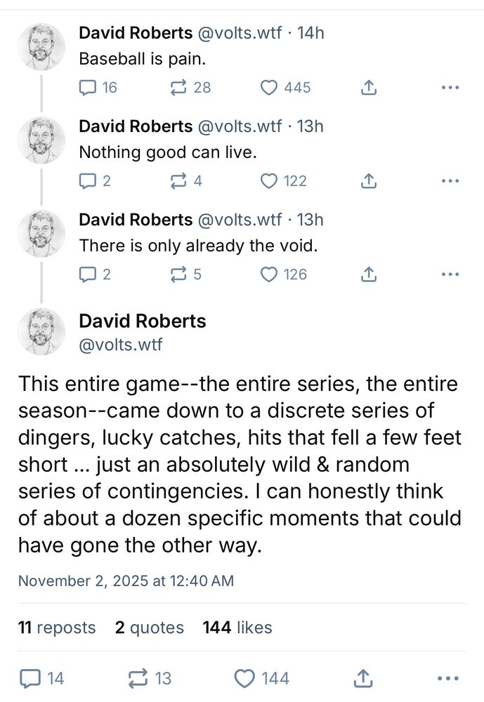 David "Volts" Roberts bemoans the Blue Jays losing the World Series.