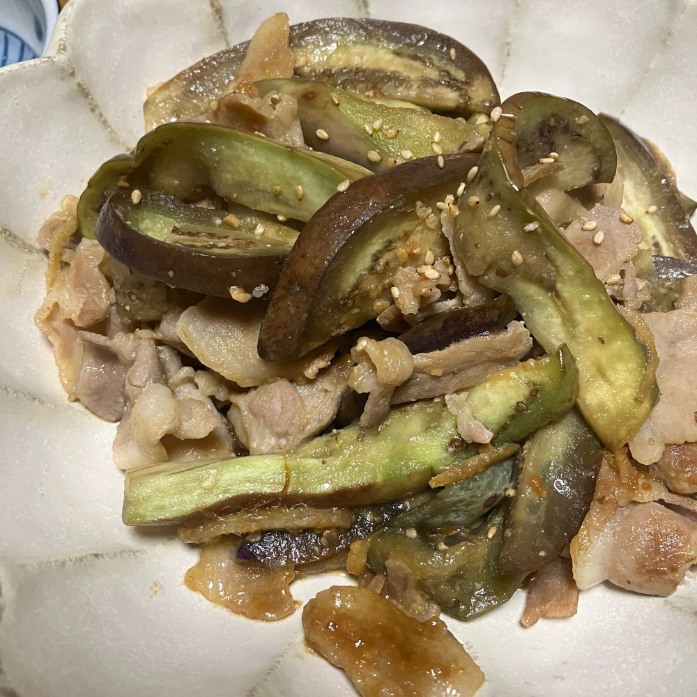 茄子と豚肉の味噌炒め