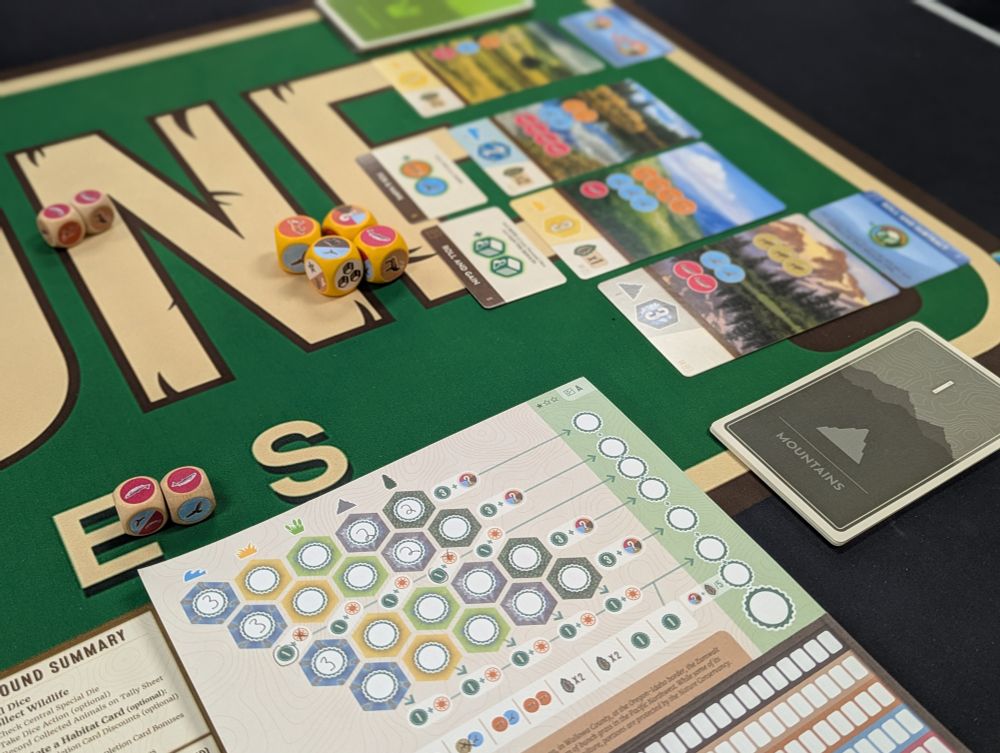 Cascadia: rolling hills board game