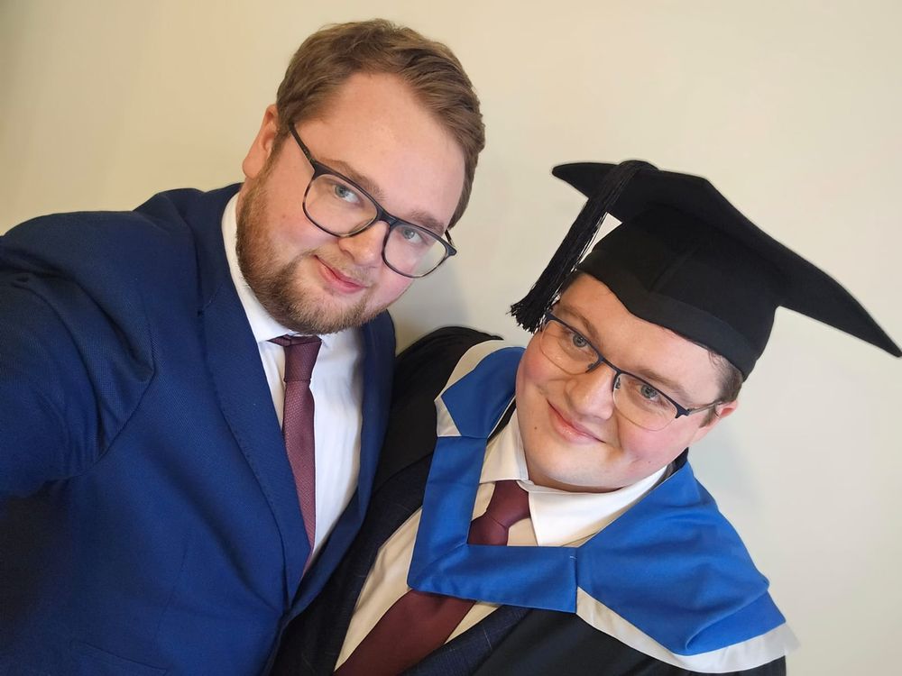 Photo of my partner and I.