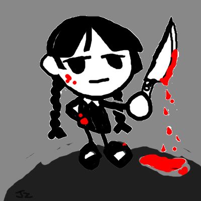 chibi wednesday addams