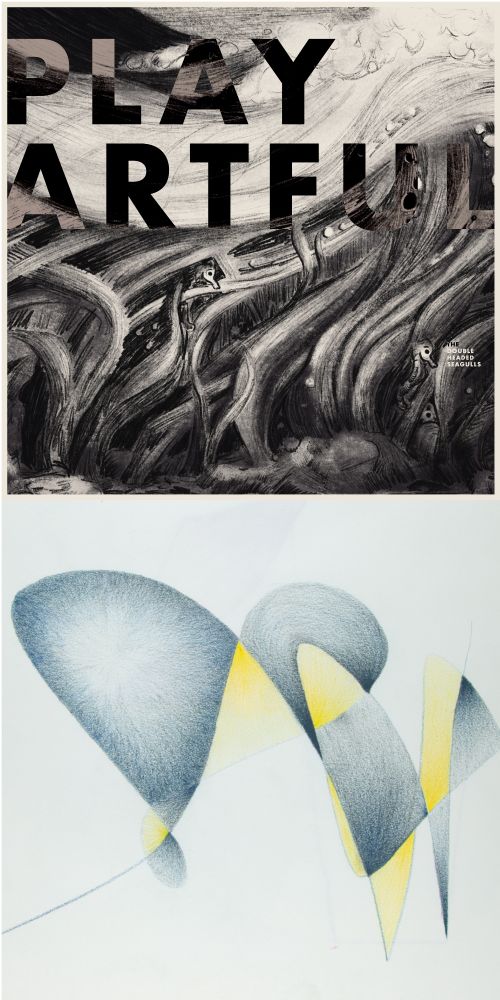 The album art for both Play Artful and Half An Hour Past Hanging Time by The Double Headed Seagulls.