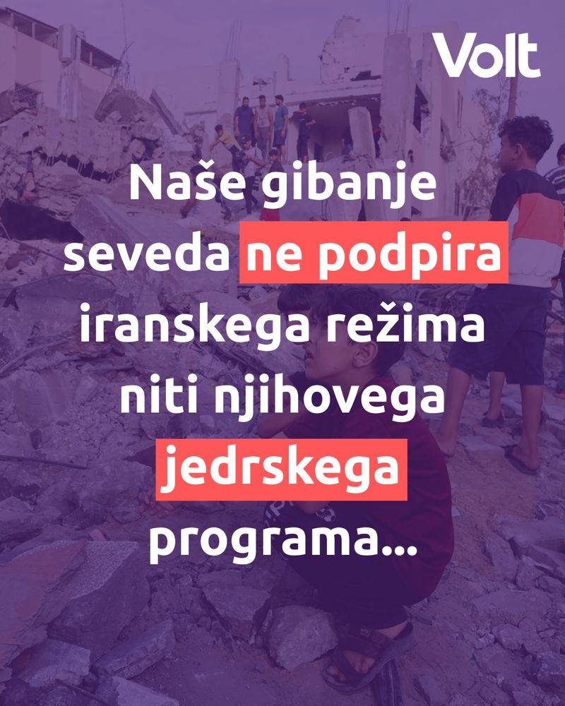 Naše gibanje seveda ne podpira iranskega režima niti njihovega jedrskega programa.