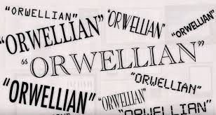 The Orwellian in text in  many different fonts