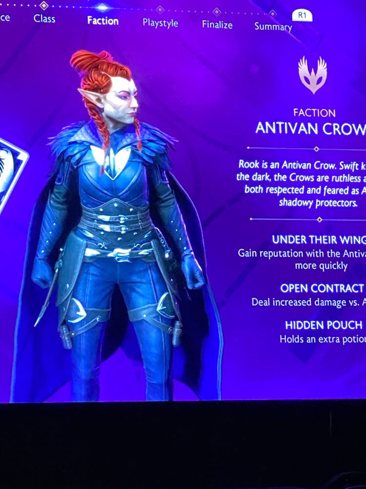 Dragon Age: The Veilguard, Rook in her aspirational Antivan Crow armor