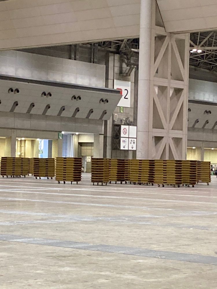 片付け終わったコミティア会場（東京ビッグサイト）