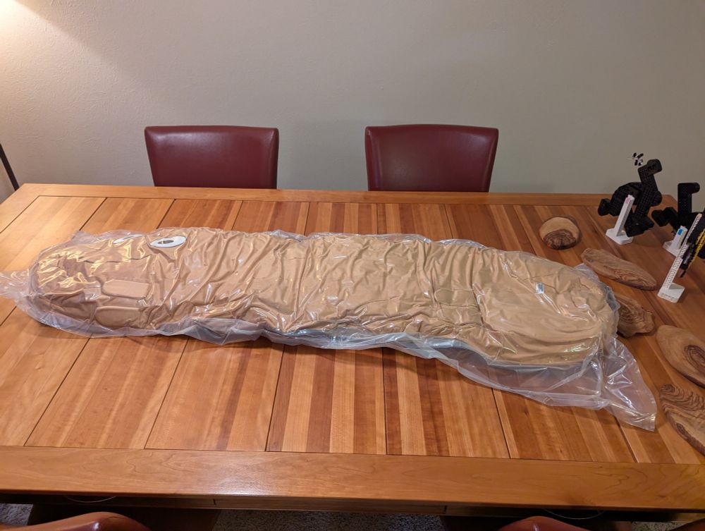Extreme Jacob Horse is too big to be properly flattened, but they sure did give it a try.