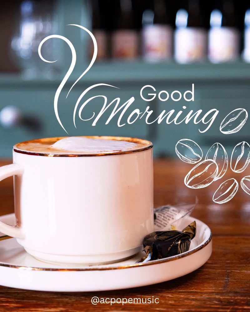 Sharing a moment of inspiration with coffee as you start your day of music production.