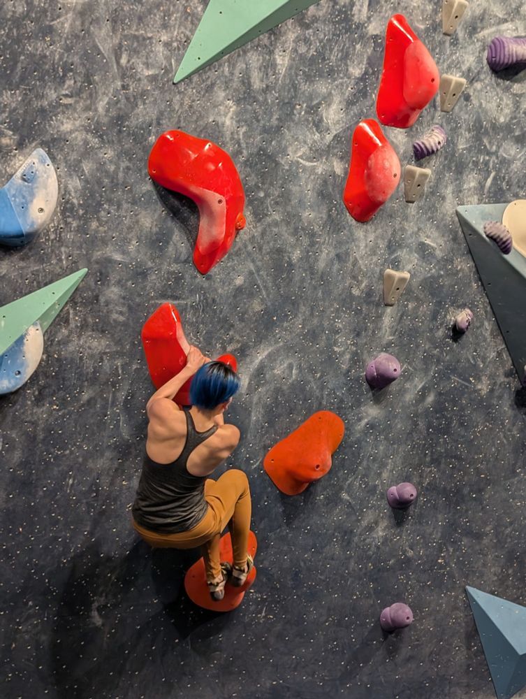 climbing with back muscles engaged