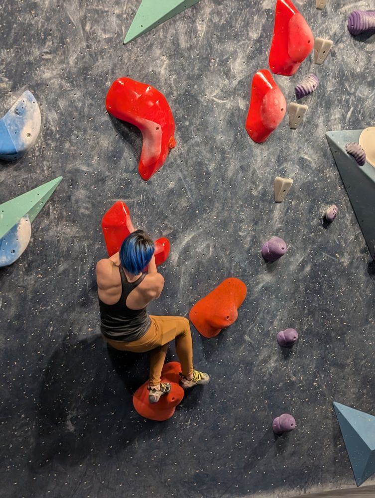 climbing with back muscles engaged