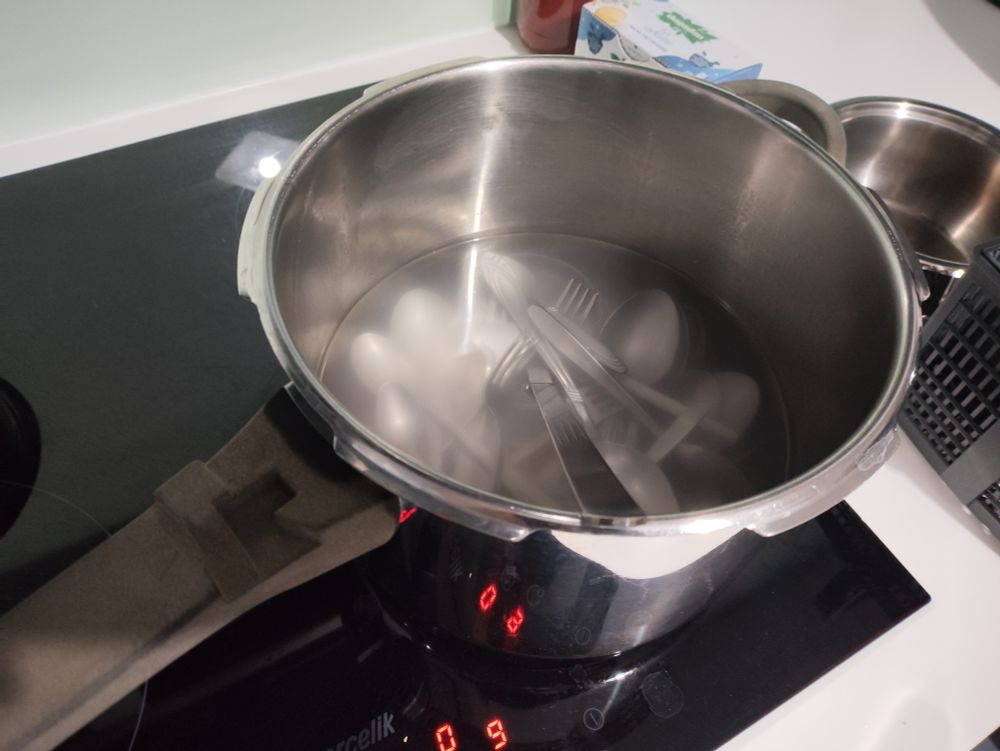 Boiling the cutlery