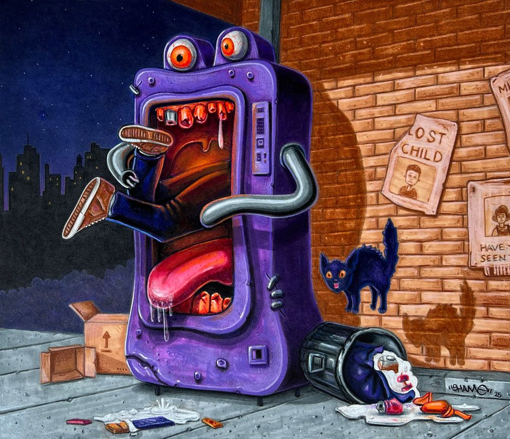 colored pencil and marker work by SHAME