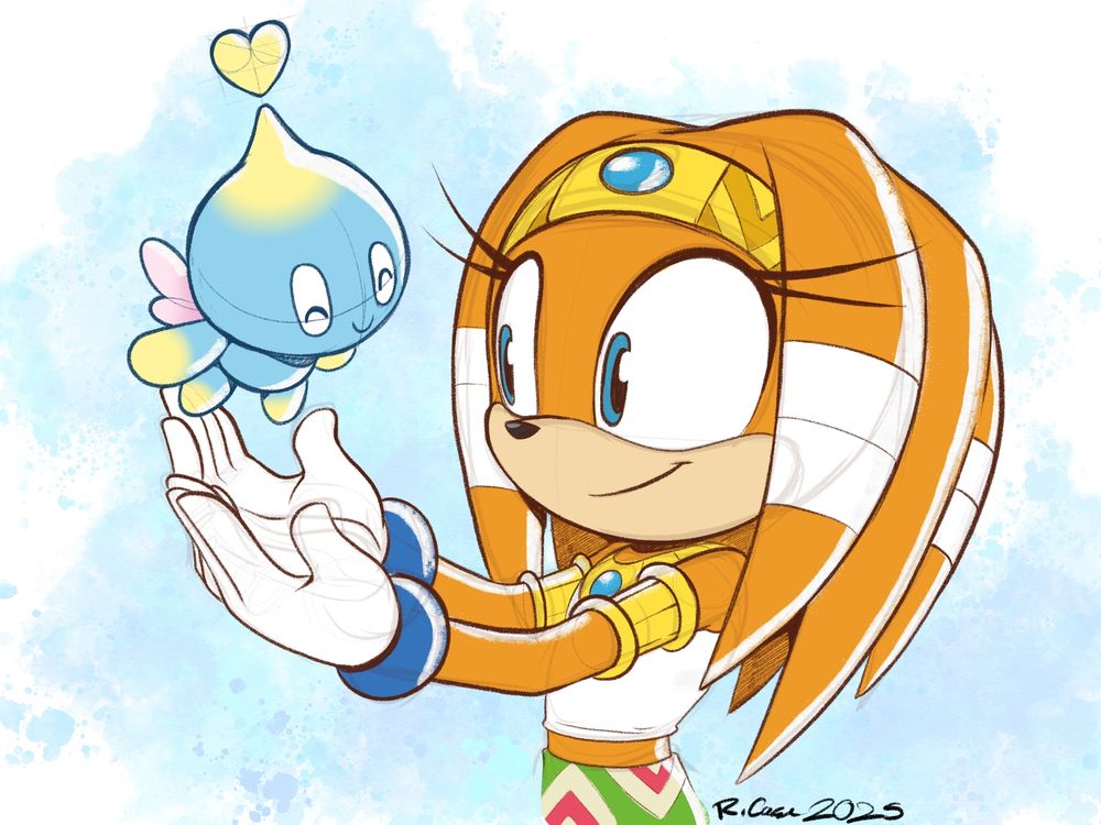 Tikal and a Chao from Sonic Adventure